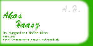 akos haasz business card