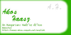 akos haasz business card